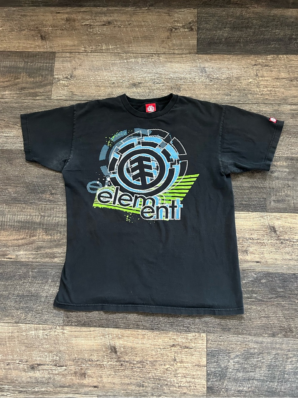 Vintage Element Skateboarding T-Shirt Men's Large Black 90s Y2K Made in USA
